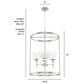 Hunter Xidane 4-Light Foyer Lantern in Brushed Nickel, , large