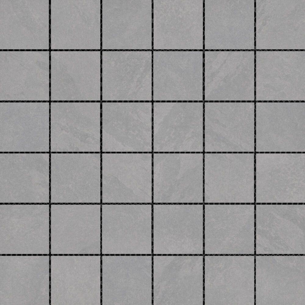 Emser Brook II Silver 12&quot; x 12&quot; Ceramic Mosaic Tile, , large