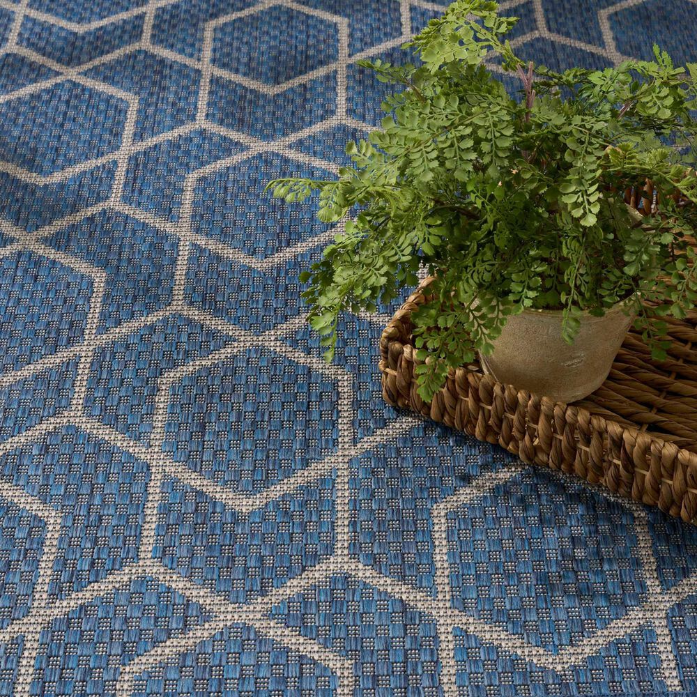 Nourison Horizon HOZ01 Denim 10&#39; x 14&#39; Indoor/Outdoor Area Rug, , large