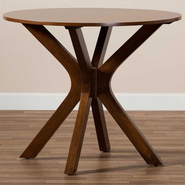 Baxton Studio Kenji 35" Dining Table in Walnut, , large