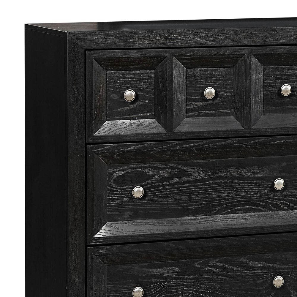 Furniture of America Hatton 6-Drawer Dresser and Mirror in Weathered Black, , large