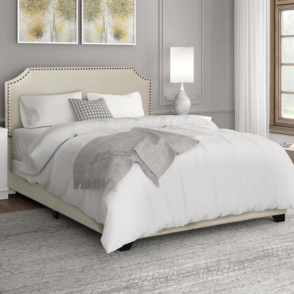Accentric Approach Accentric Accents Benton King One Box Bed in Beige, , large