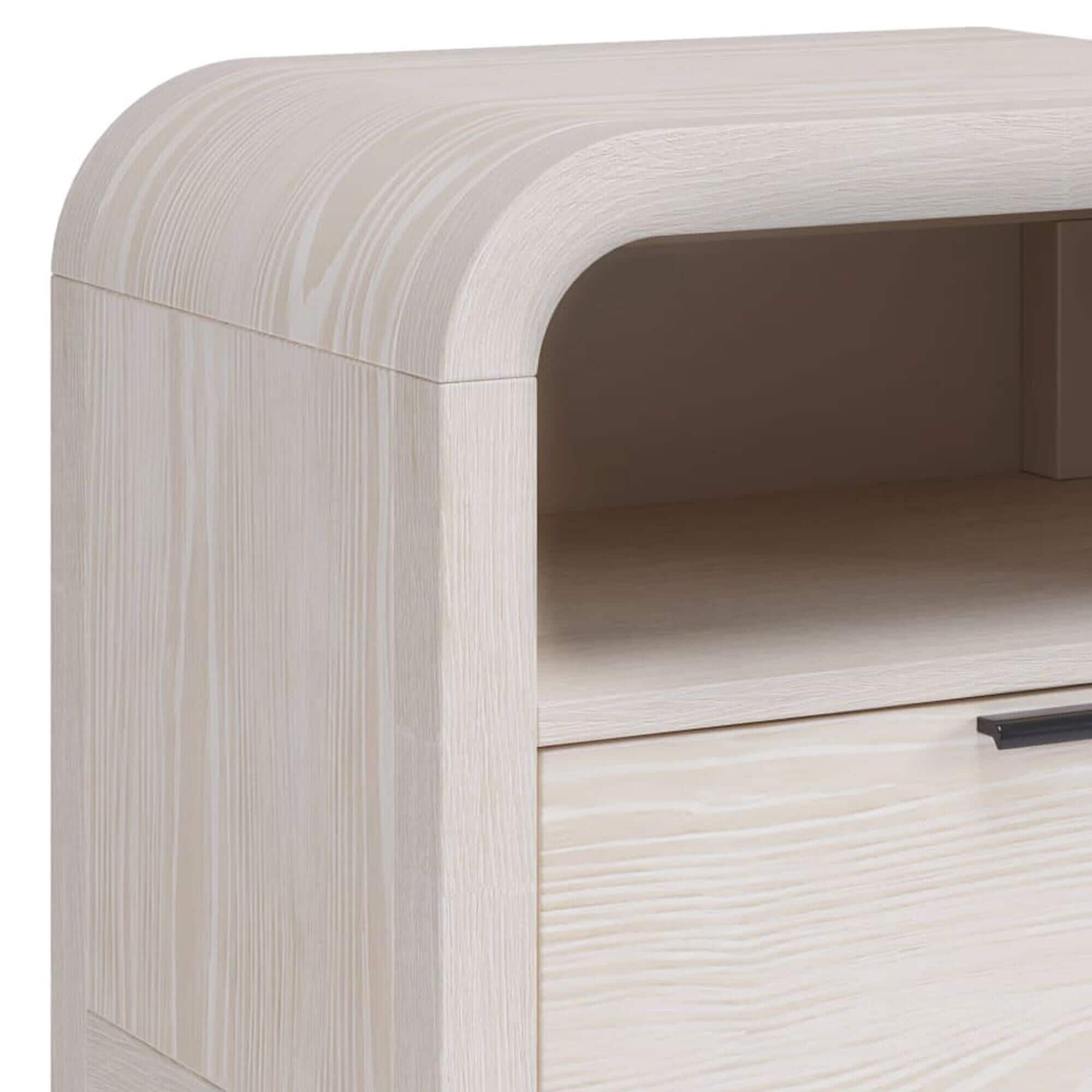 Urban Home Drake 1-Drawer Nightstand in White