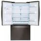LG 27.7 Cu. Ft. 3-Door French Door Refrigerator in PrintProof Black Stainless Steel, , large