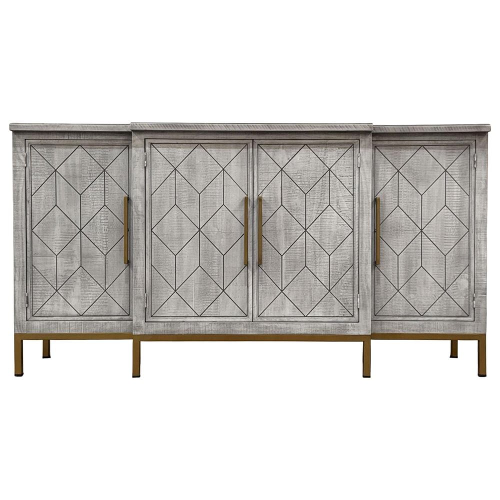 Woodland & Co Tetra 4-Door Console Cabinet in Moon, , large