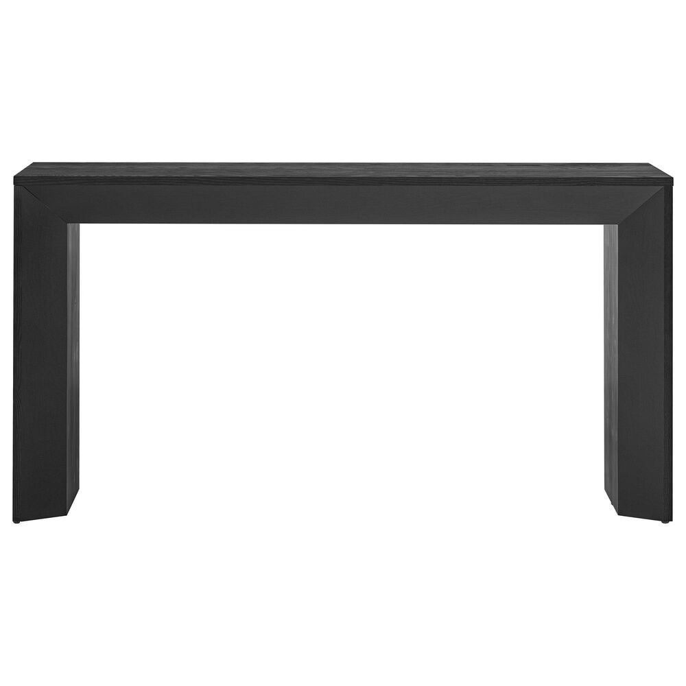 Hearth and Haven Mirod59" Console Table with Side Panel Legs in Black, , large