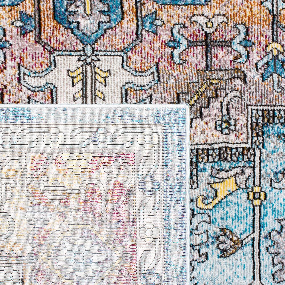 Safavieh Aria 2&#39; x 8&#39; Turquoise and Light Orange Runner, , large