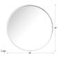 James Martin Montreal 28" Round Mirror in Glossy White, , large