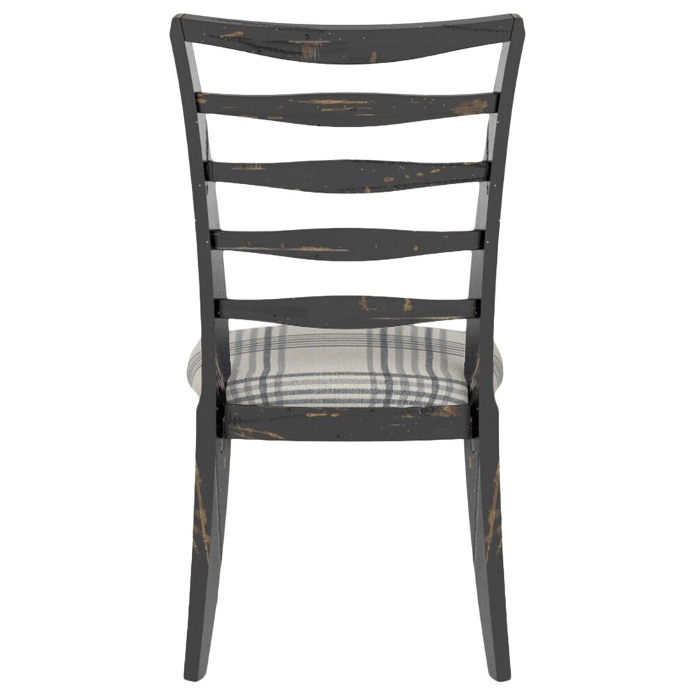Declan Dining Champlain Plaid Side Chair in Distressed Black, , large