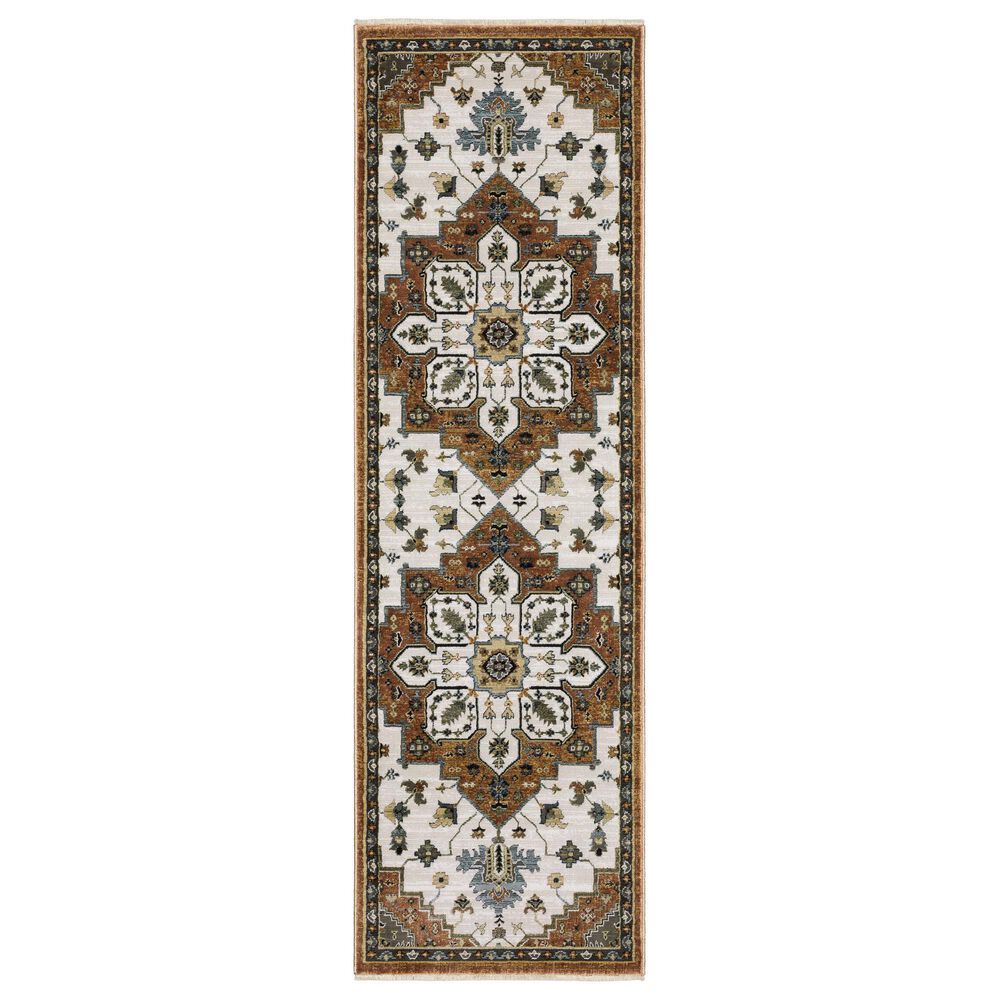Oriental Weavers Keira Rust and Ivory 2"3" x 7"6" Runner, , large