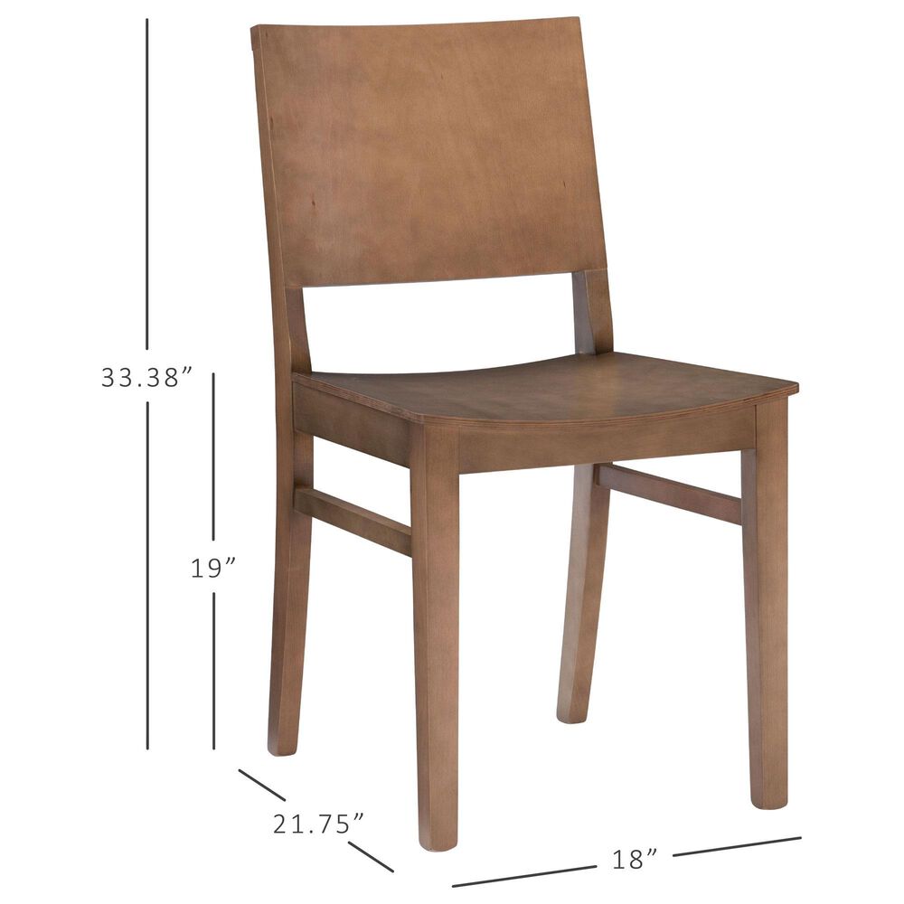 Linon Home Decor Devin Side Chair in Natural, , large