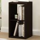HOMLUX 2-Cube Reversible Open Back Bookshelf in Dark Oak, , large