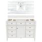 James Martin Vanities Brittany 48" Single Bathroom Vanity in Bright White with 3 cm Arctic Fall Solid Surface Top and Rectangle Sink, , large