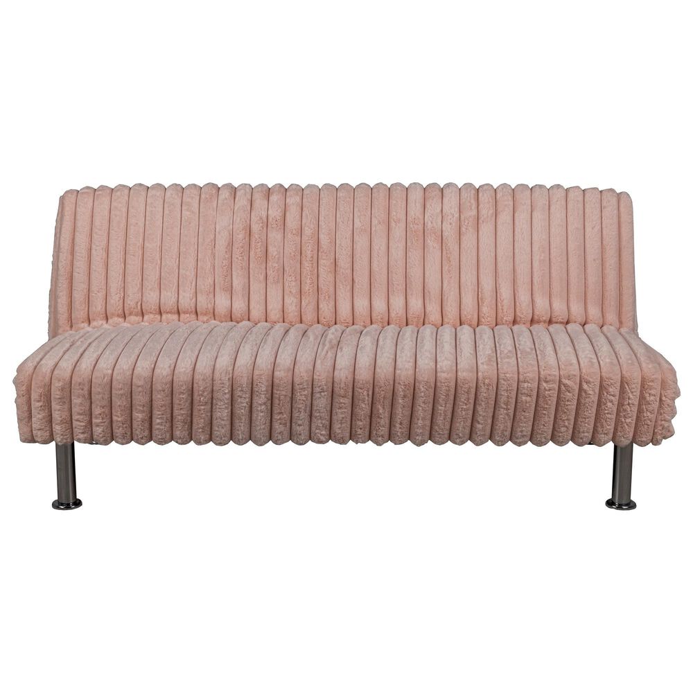 Furniture of America Hinwil Futon Sofa Bed in Pink, , large