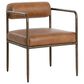 Club Collection By Sunpan Ajani Arm Chair with Tan Cushion in Antique Brass, , large