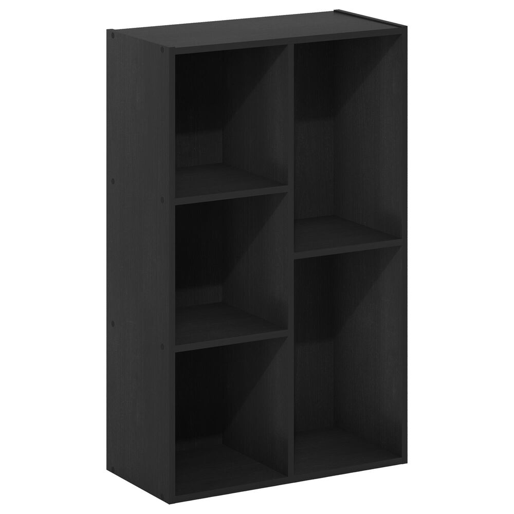 HOMLUX 5-Cube Reversible Storage Bookshelf in Blackwood, , large