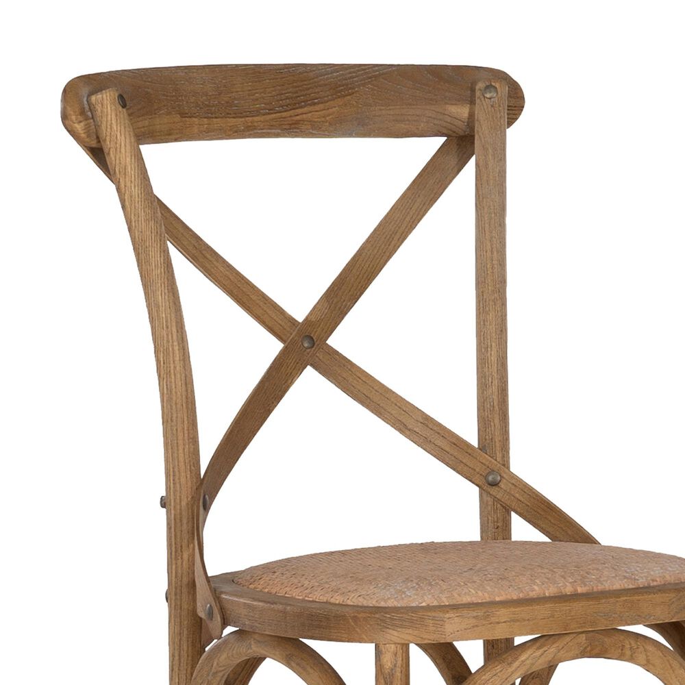 Linon Home Decor Roxy Bar Stool in Weathered Grey, , large