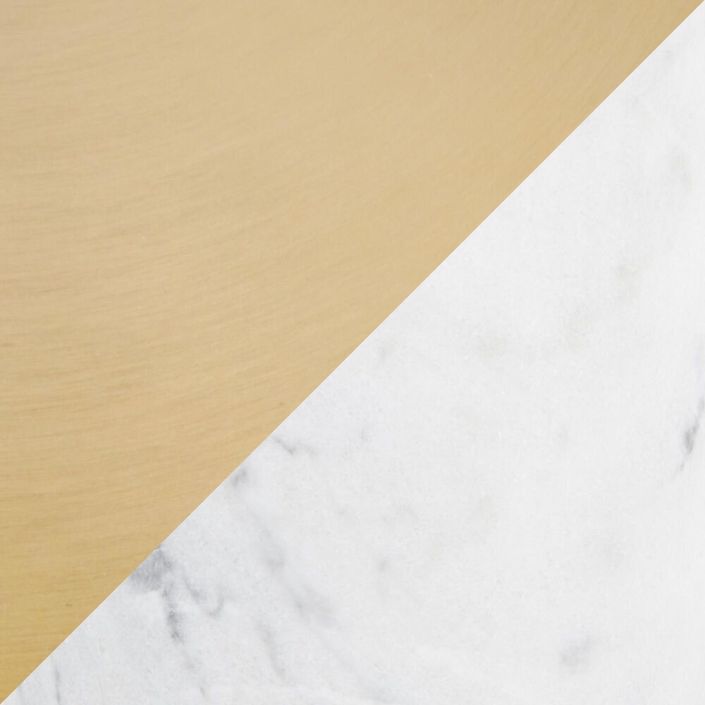 Lumisource Symbol Side Table in White Marble and Gold, , large