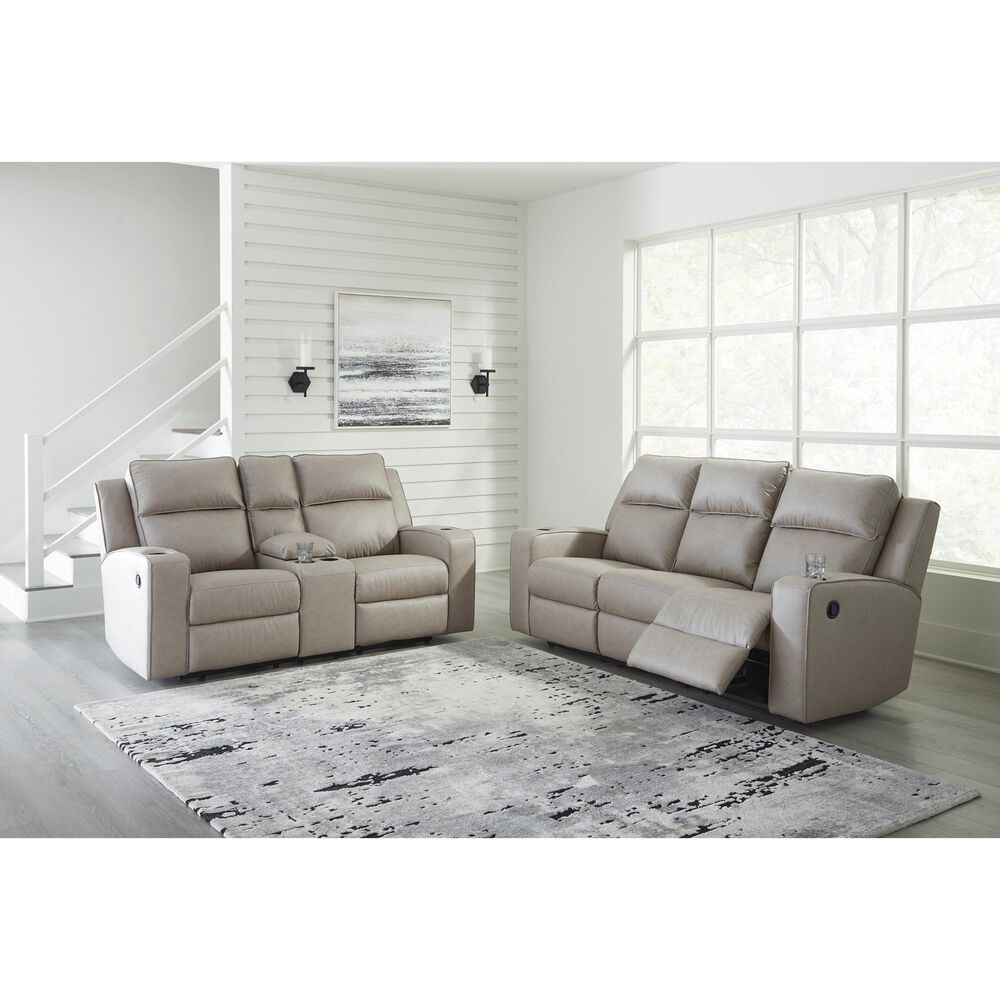 Ashley Lavenhorne Manual Loveseat in Pebble, , large