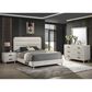 Crown Mark Nyomi 4 Piece King Panel Bedroom Set in White, , large