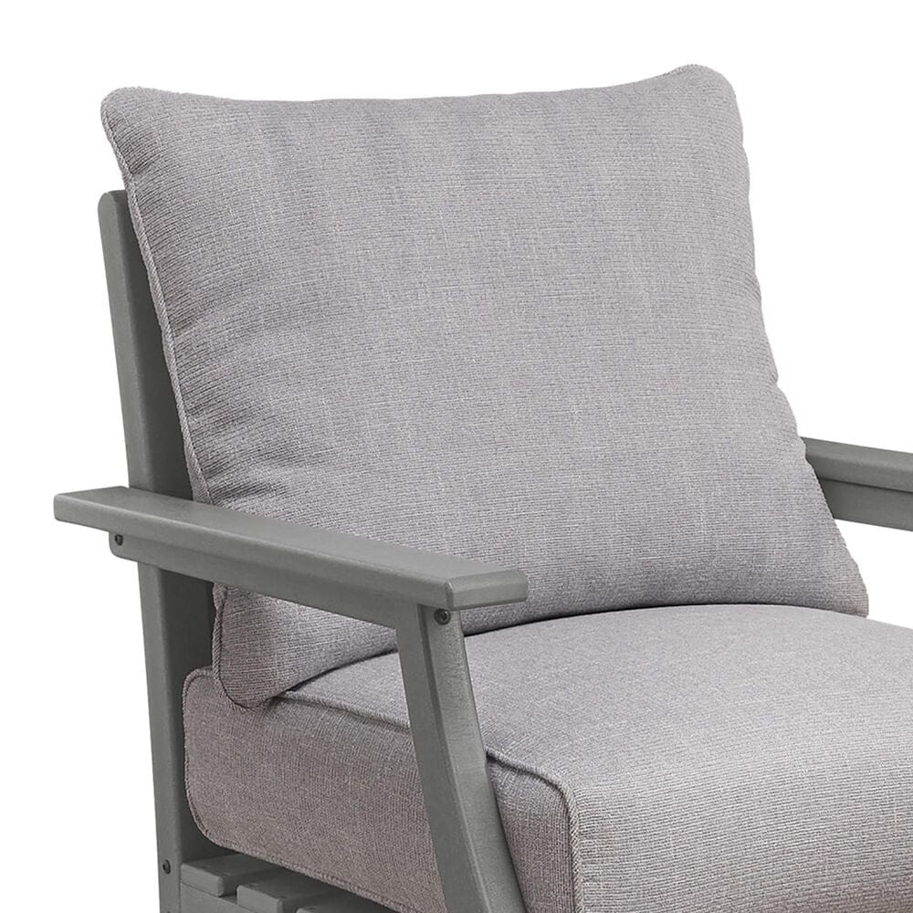 Ashley Cove Beach Outdoor Lounge Chair with Cushion in Gray, , large