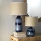 Splendor Living Batik 18" Table Lamp with Cream Shade in Blue, , large