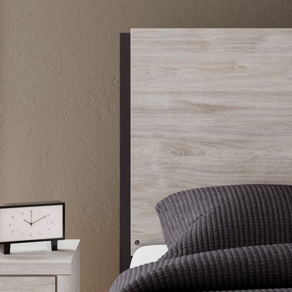 Ashley Vessalli King Bed in Light Gray and Matte Black, , large