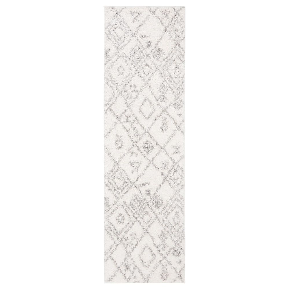 Safavieh Parma Shag PMA583A 2"3" x 9" Cream and Grey Runner, , large