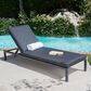 Noble House Navan Patio Chaise Lounge in Dark Gray, , large