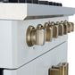 Forno Galiano 30" Freestanding French Door Dual Fuel Range in White, , large