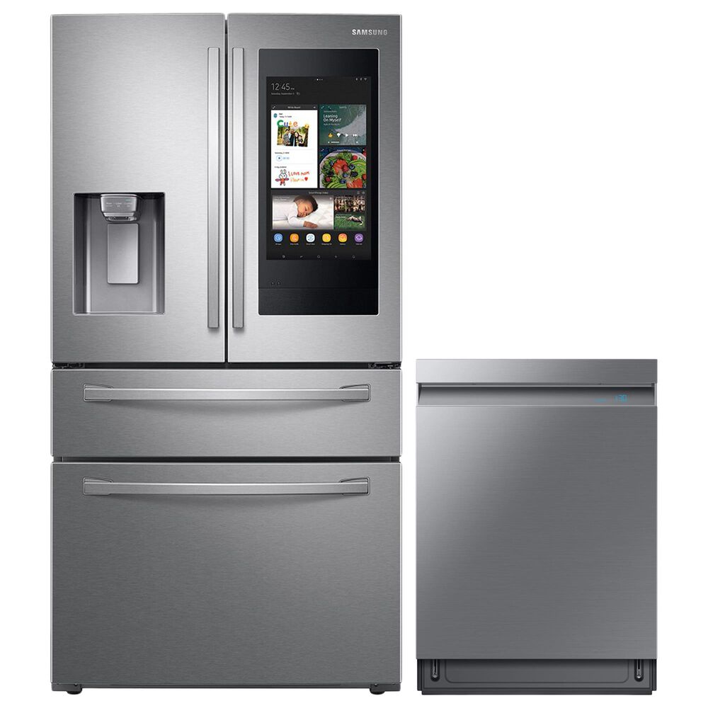 Samsung 2-Piece Kitchen Package with 28 Cu. Ft. French Door Refrigerator with Linear Wash Dishwasher in Stainless Steel, , large