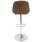 Lumisource Serena Barstool in Orange/Walnut, , large