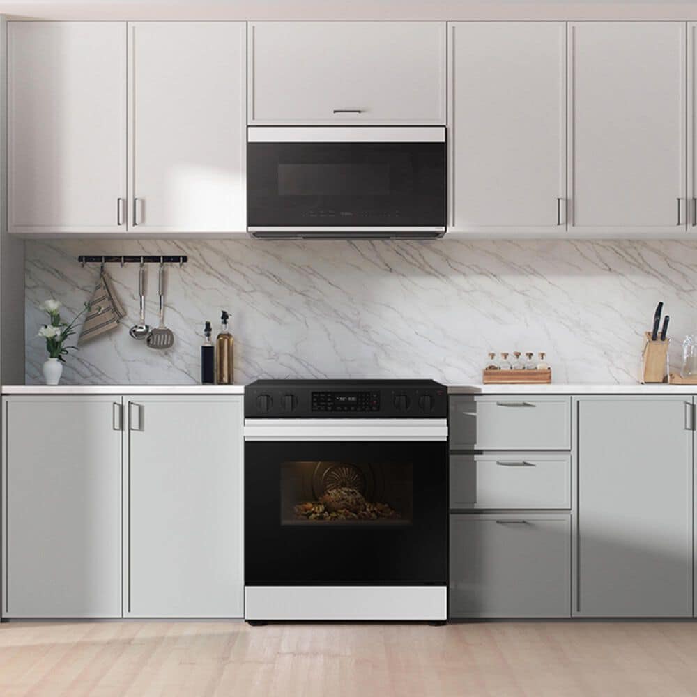 Samsung Bespoke Bespoke 6.3 Cu. Ft. Smart Slide-In Electric Smart Range with ADA Compliant in White Glass, , large