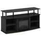 HOMLUX 47" TV Stand with Electric Fireplace in Americano and Black, , large