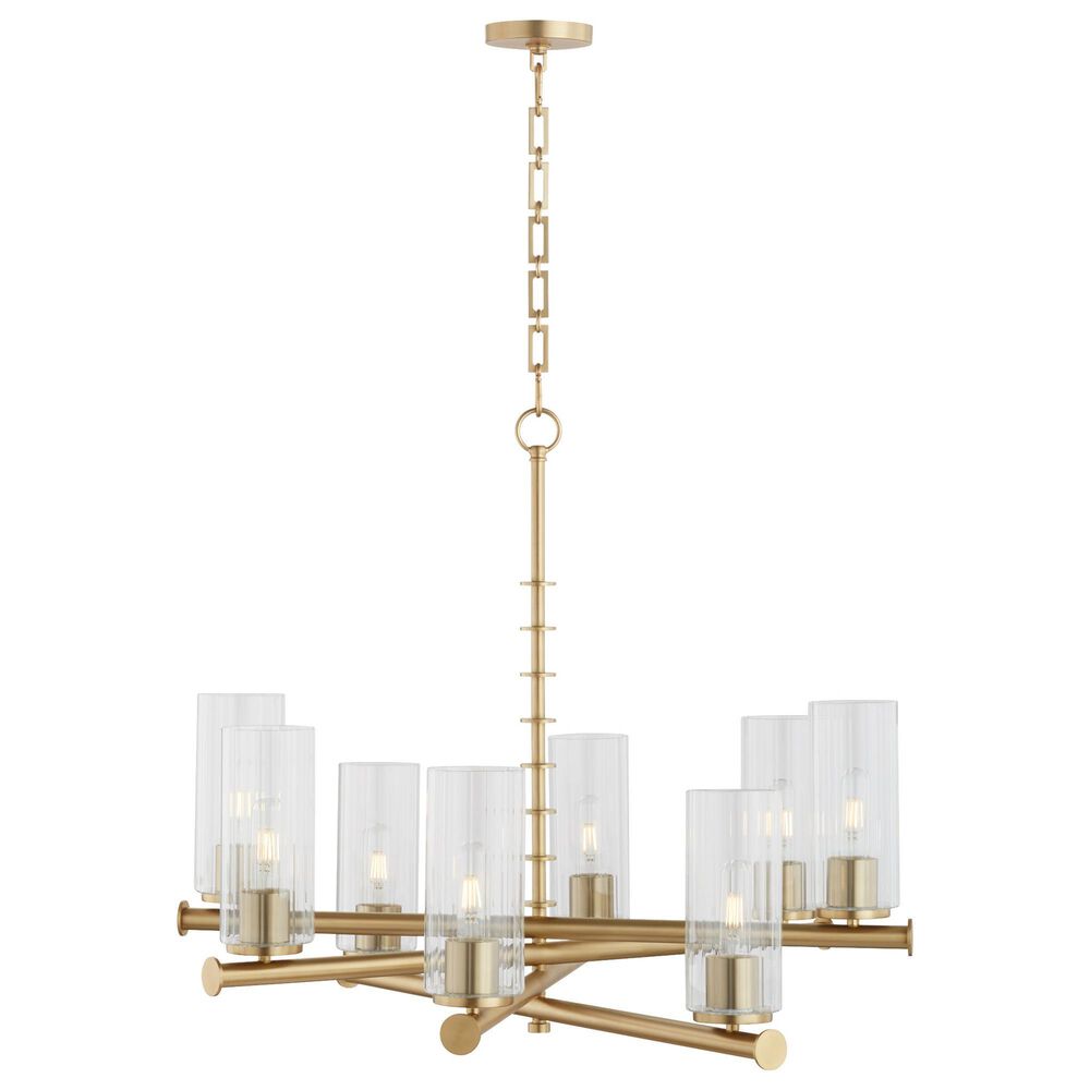 Quorum Juniper 8-Light Chandelier in Aged Brass, , large