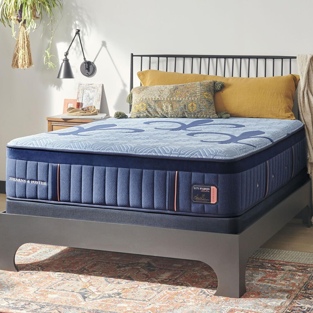 Stearns &amp; Foster Lux Estate Elite Soft Hybrid Twin XL Mattress with Low Profile Box Spring, , large
