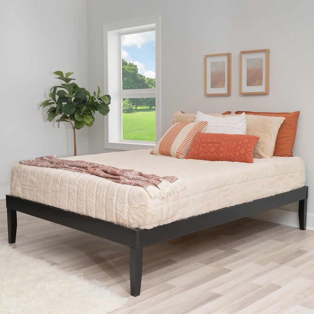 Linden Boulevard Polly Queen Platform Bed without Headboard in Black, , large