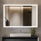 Lexora Home Aurorium 48" x 32" LED Vanity Mirror in White, , large