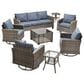 HOMLUX 8-Piece Outdoor Patio Furniture Set in Denim Blue, , large