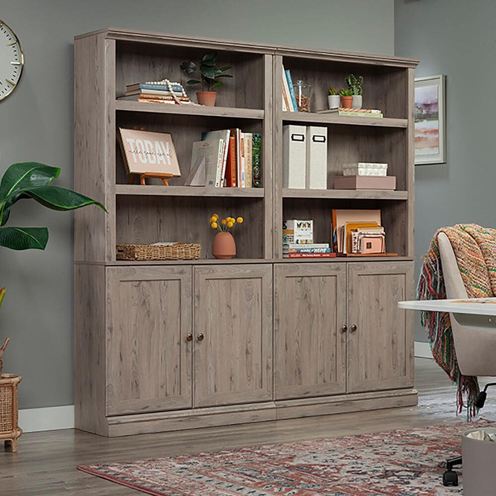Sauder Select 5-Shelf Bookcase with Door in Laurel Oak, , large