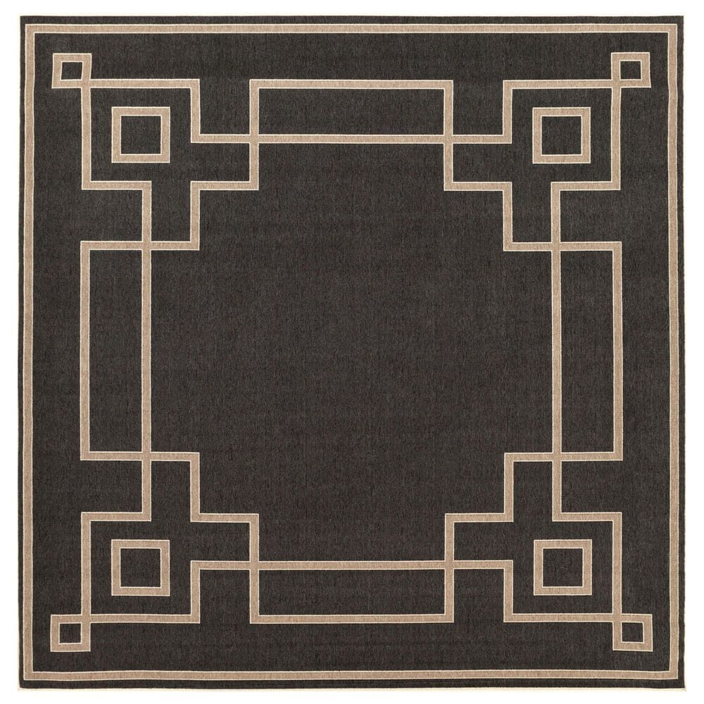 Surya Alfresco 8&#39;10&quot; Square Black, Brown and Beige Indoor/Outdoor Area Rug, , large