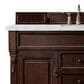 James Martin Vanities Brookfield 60" Single Bathroom Vanity in Burnished Mahogany with 3 cm Eternal Jasmine Pearl Quartz Top and Rectangle Sink, , large