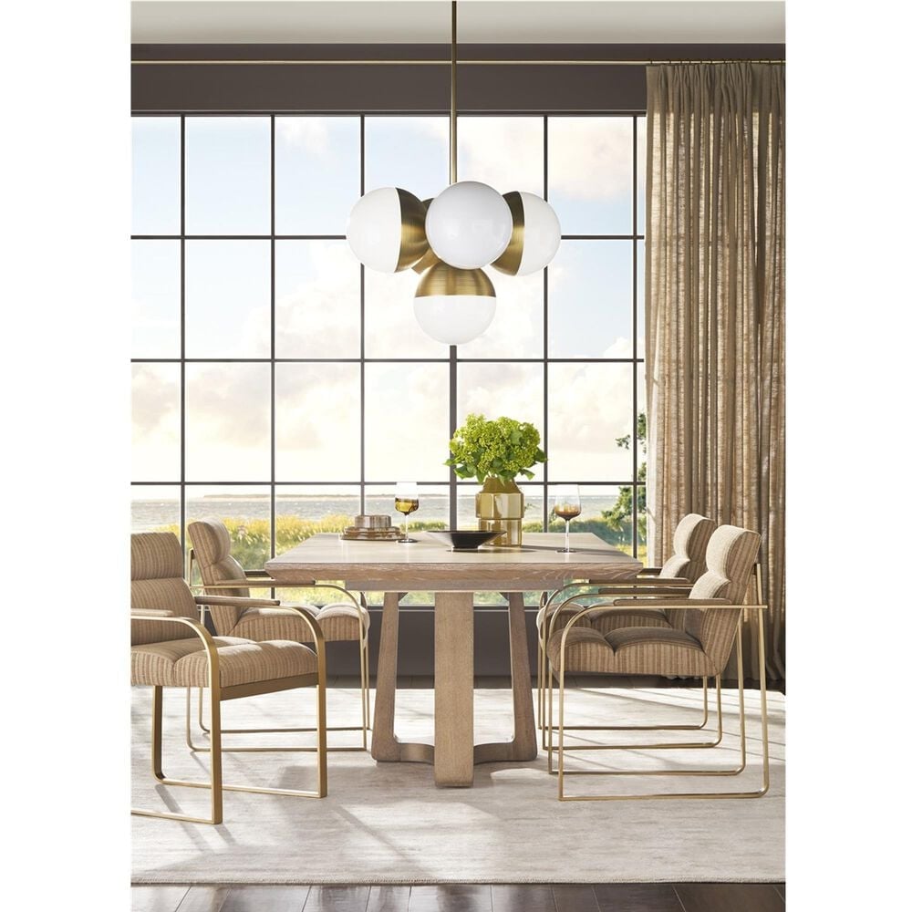 Vanguard Furniture Jett Arm Chair in Brushed Brass, , large