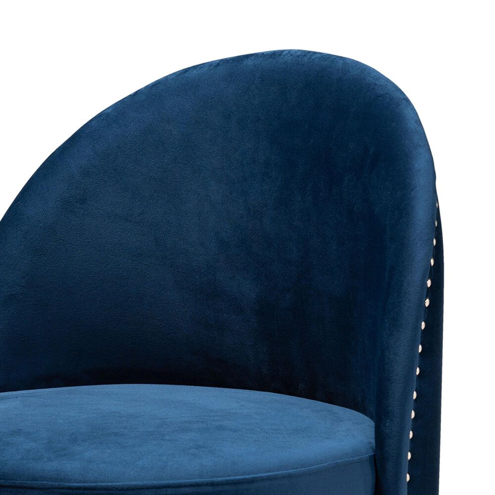 Baxton Studio Bethel Accent Chair in Navy Blue, , large