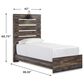 Ashley Drystan Twin Dual Storage Bed in Brown Rustic, , large