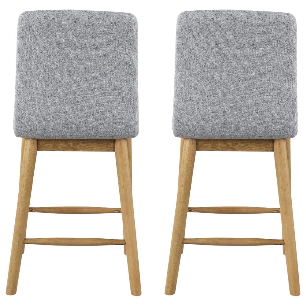 Furniture of America Nayel Upholstered Counter Height Chair in Natural (Set of 2), , large