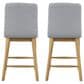 Furniture of America Nayel Upholstered Counter Height Chair in Natural (Set of 2), , large