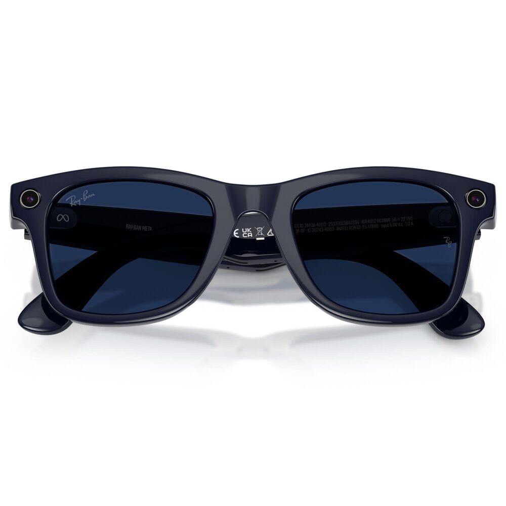 Rayban Glasses Wayfarer Gen 2 53mm Sunglasses with Clear and Sapphire Transitions Lenses in Shiny Cosmic Blue, , large
