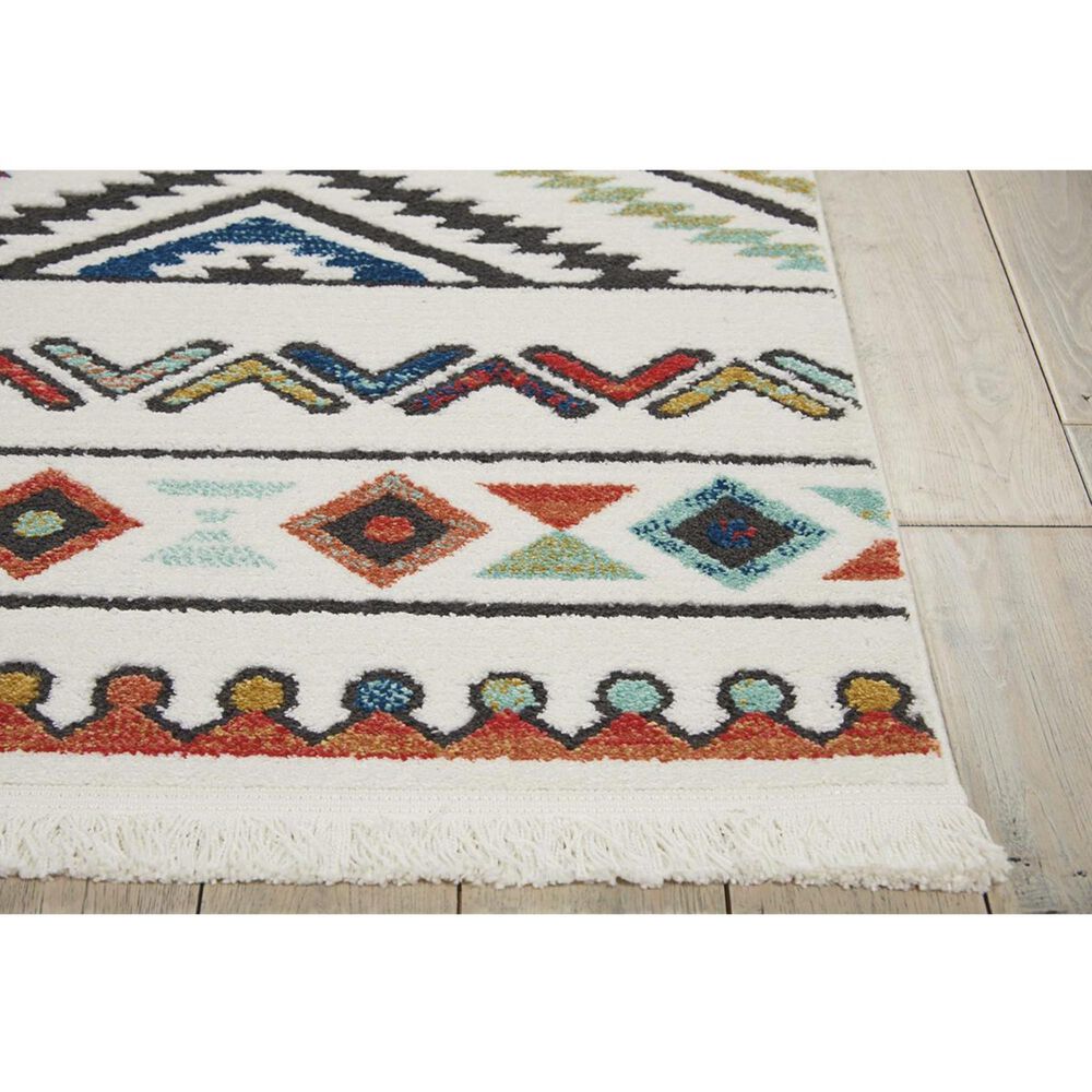 Nourison Navajo NAV06 9"3" x 13" White Area Rug, , large