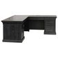 Wycliff Bay Willow Lane 4-Piece L-Shaped Desk with Bookcase and Ladder in Ebony Black, , large